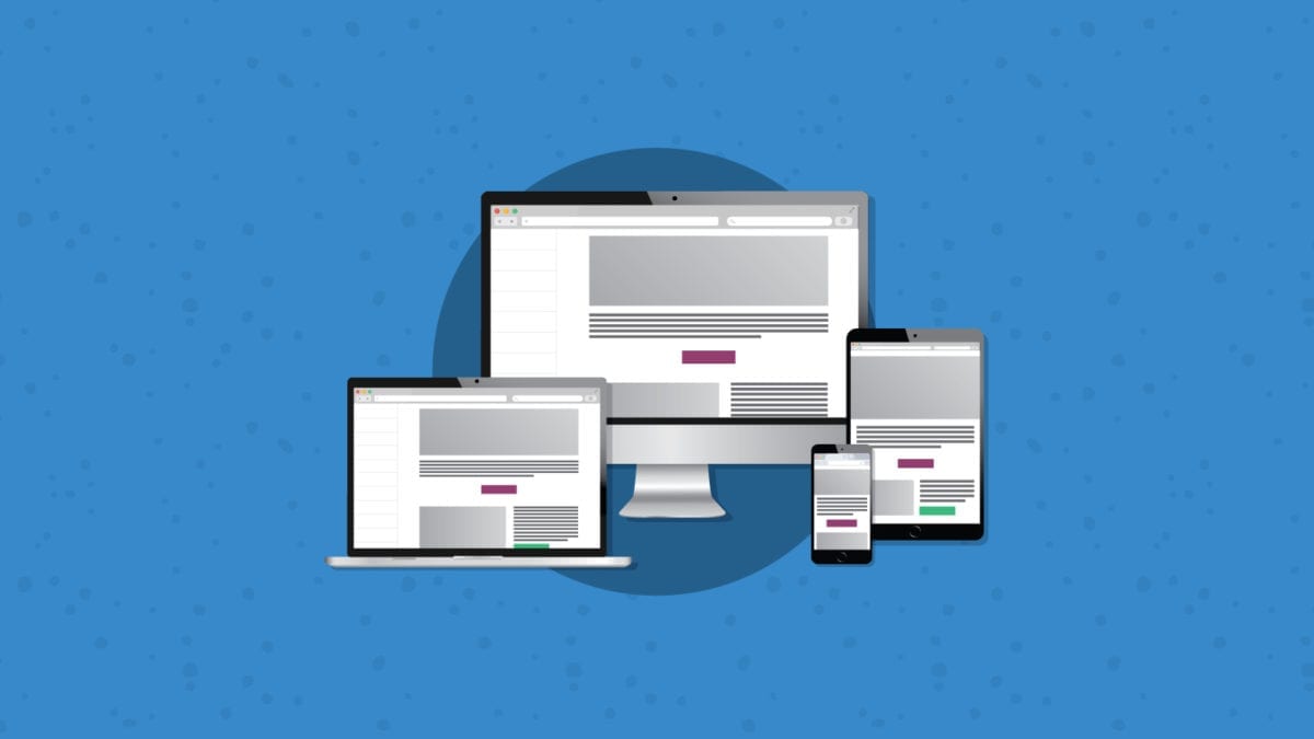 Various screens and devices for responsive email design