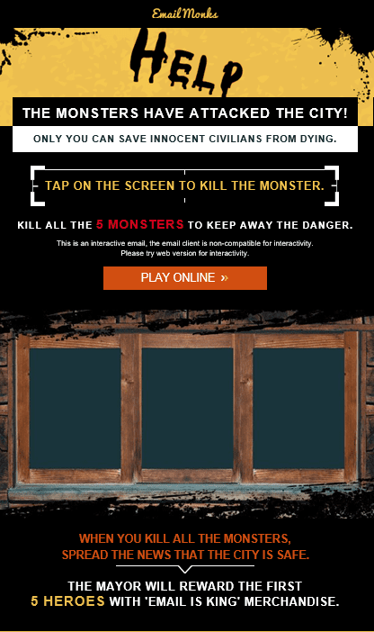 EmailMonks Halloween email Outlook version