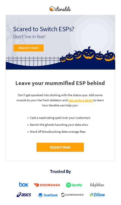 Iterable Halloween email