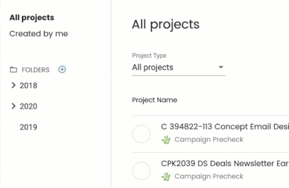 Stay sane. Keep email testing projects organized and consistent.