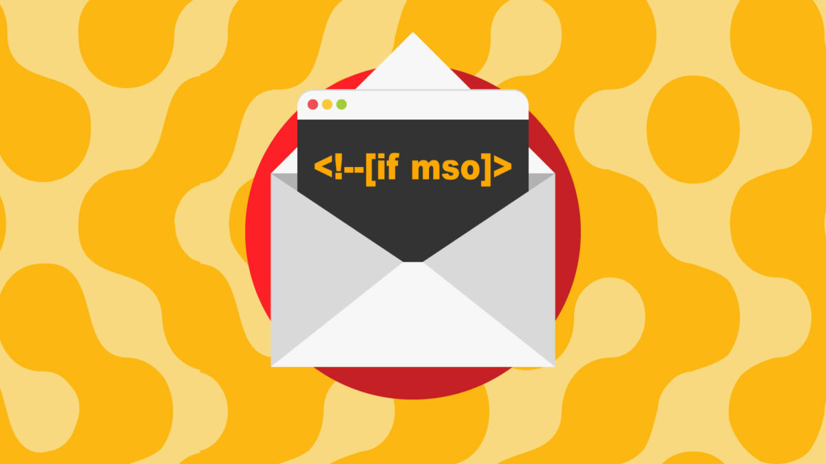 Email with conditional code for mso